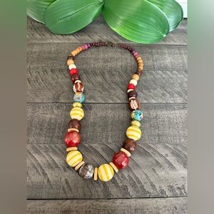 Vintage Colorful Beaded Necklace